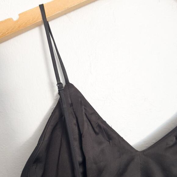 Keepsake Dress Small Black Scuba Flare Cocktail Prom Homecoming Spaghetti Low - Picture 5 of 7